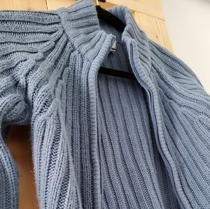 Warm knit zip up